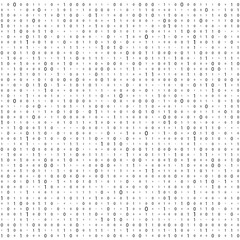 A background with vertically falling rows of 0 and 1 numbers. Matrix. Digital code or computer data flow. High-tech transmission.