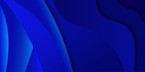 Abstract blue Geometric banner design background.