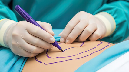 	Before and After Concept of Surgical Weight Loss or Body Contouring Procedure in Operating Room for Health and Aesthetic Transformation	"surgery