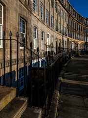Traditional tenement buildings, Gardners Crescent, Edinburgh, Scotland, United Kingdom
