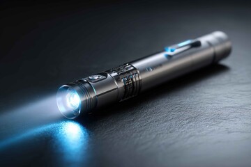 futuristic laser pointer with adjustable beam and glowing body