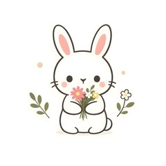 Obraz premium easter bunny with eggs