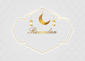 Ramadan and Eid al-Fitr theme design, Islamic background with. Vector illustration