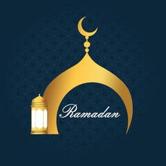 Ramadan and Eid al-Fitr theme design, Islamic background with. Vector illustration