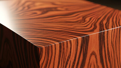Close-up of beautiful wooden texture with rich brown grain