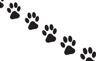 Trail of paw prints