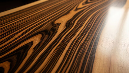 Beautiful wooden texture with natural dark brown grain pattern