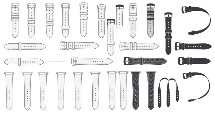 Assortment of Watch Straps and Bands in Various Styles and Materials watch band bracelet