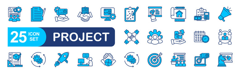 Management set of web icons in linear style. vector illustration concept relate to product, task, list, checklist, revenue, content, innovation, target, setting, control