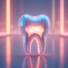 Healthy tooth close-up. Dental health concept 
