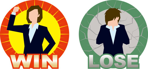 女性ビジネスマンの勝者と敗者