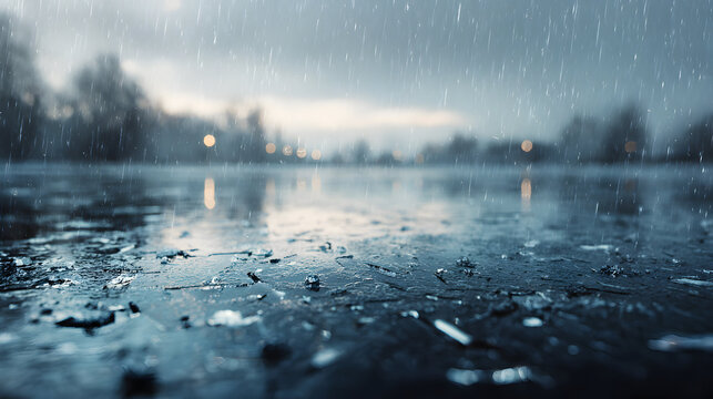 Rainy evening in the city - Powered by Adobe