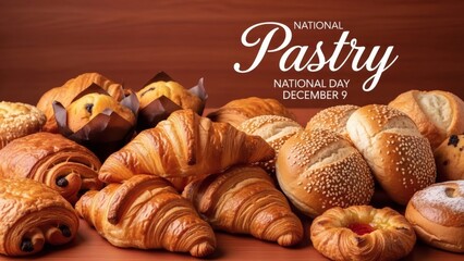 National pastry day celebration with assorted pastries