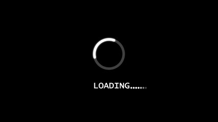 loading Loading Animation — Dynamic Progress Indicator for Active System and Software Task Execution on black background.	
