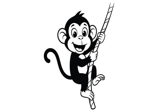 vector illustration of a monkey