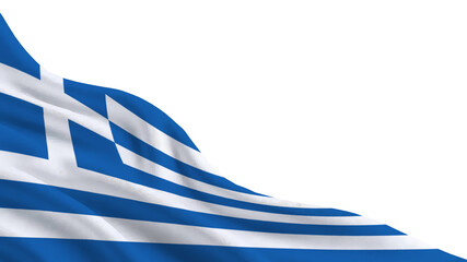 Waving proudly, the Greek flag displays its iconic blue and white stripes. This symbol of freedom reminds everyone of Greece's fight for independence and sovereignty.
