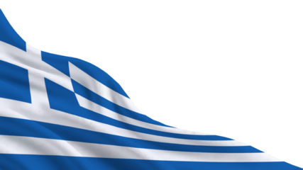 Waving proudly, the Greek flag displays its iconic blue and white stripes. This symbol of freedom reminds everyone of Greece's fight for independence and sovereignty.