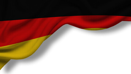 Obraz premium A Germany flag is visible with vivid colors and symbols. The flag features black, yellow, and red colors. This scene highlights national pride and identity through design.