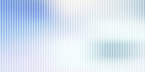 Fototapeta premium Soft glass ripple gradient in icy pale blue and lavender hues. Delicate reeded texture with frosted distortion effect and minimal vertical blur. Glass texture, vector illustration