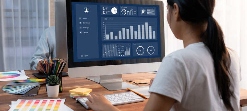 Business data dashboard provide brisk business intelligence analytic for marketing strategy planning - Powered by Adobe