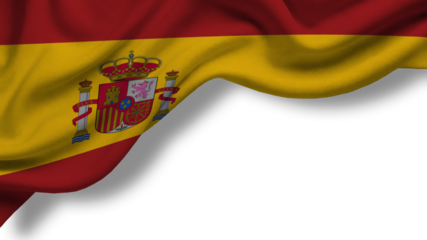 The flag of Spain displays bold red and yellow colors along with the royal coat of arms. This symbol represents Spanish sovereignty and national identity.