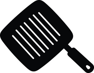 Silhouette of a slotted spatula for cooking Vector Illustration