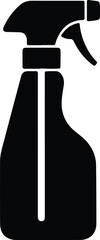 Silhouette of a spray bottle for cleaning and hygiene Vector Illustration