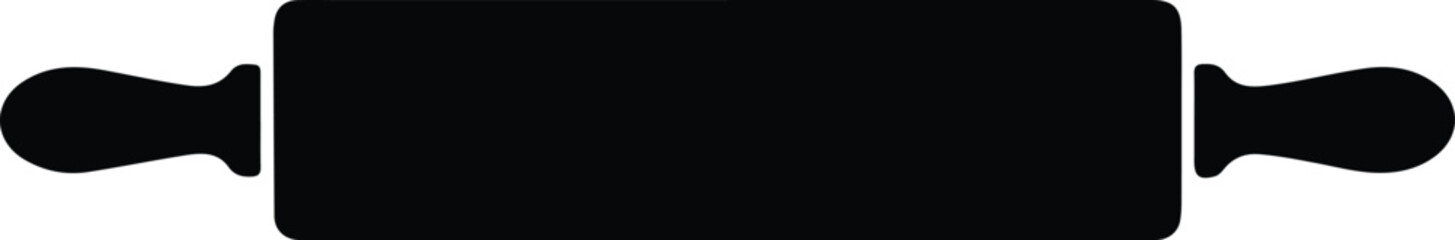 Silhouette rolling pin kitchen baking tool Vector Illustration