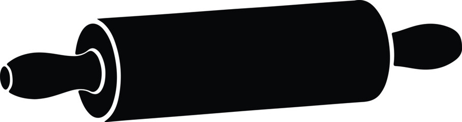 Silhouette rolling pin for baking and cooking Vector Illustration