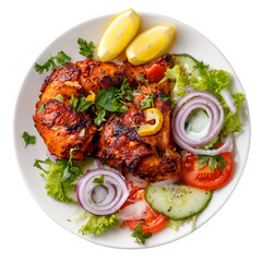 Homemade tandoor cooking tandoori chicken