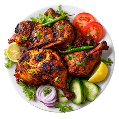 Homemade tandoor cooking tandoori chicken