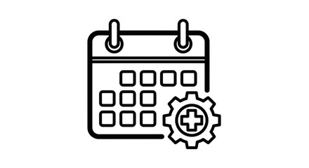 Medical Appointment Scheduling Icon - Healthcare Calendar and Planning Symbol
