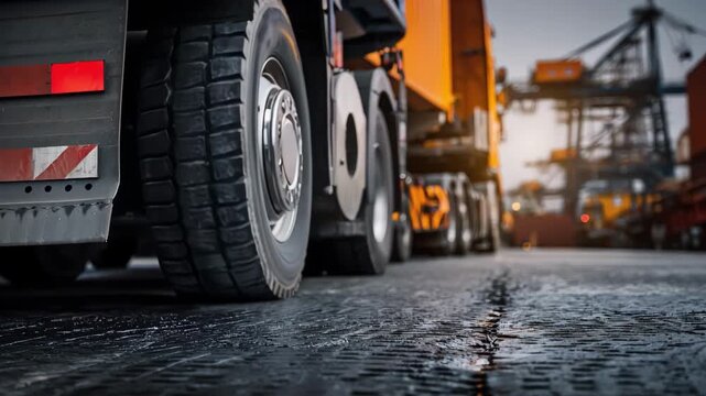 Medium shot capturing the lowimpact application of waterbased adhesive on retread surfaces emphasizing environmentally safe methods and reduced chemical fumes in industrial use.