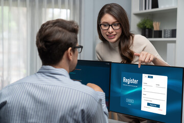 Online registration form for brisk form filling on the internet website