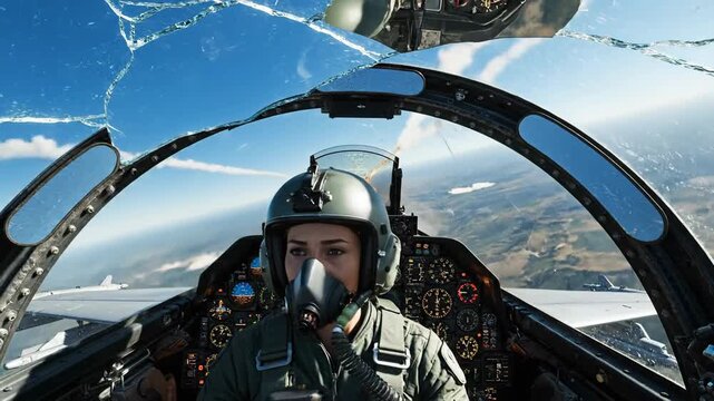 Intense Fighter Pilot Experience - Cockpit View of Aerial Combat and Ejection.