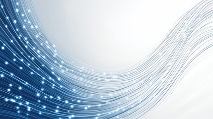 Abstract Digital Flow: A captivating digital artwork with flowing lines and luminous particles, symbolizing the dynamic interconnectedness of data and the digital realm.