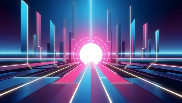 Retro futurism abstract background brings vintage future nuance