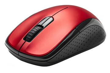 Red Wireless Computer Mouse Ergonomic Design
