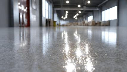 Ultra-realistic image of hand-held edging tool shaping slab border