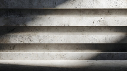 Ultra-realistic concrete background with soft horizontal shadow bands