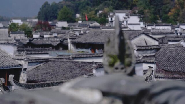 Dragon Roof Finial at Xidi Ancient Village, Huizhou, China