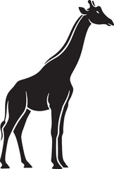 Fototapeta premium Giraffe Silhouette Icon Vector African Wildlife Mammal Tall Neck Safari Animal Long Necked Species Nature Fauna Logo Symbol Sign Zoology Illustration