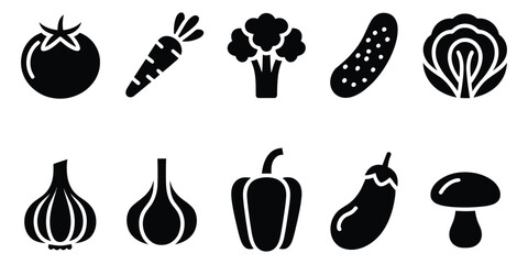 set of vegetable icons vector illustration