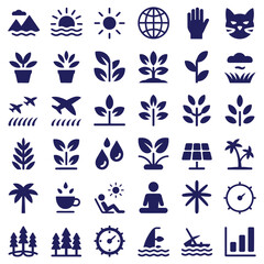Set of vector icons for design and nature elements