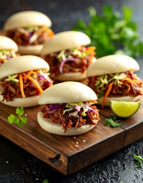 Mini-Bao Buns mit Pulled Pork