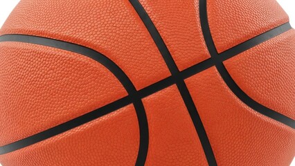 Close-up of an orange basketball surface texture