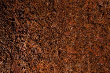 vecchia superficie metallica arrugginita color marrone scuro