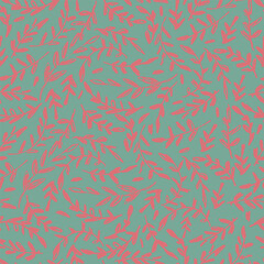 Seamless pattern with hand drawn meadow bold flowers. Floral Block Prints inspired by printmaking in Christmas color combinations