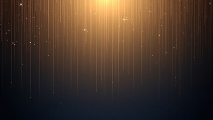 A bright light shines through vertical lines with particles in the air