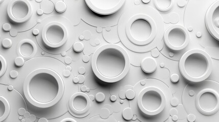 clean white digital rings and light dots pattern